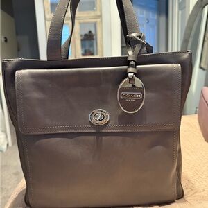 Coach Taupe Leather Handbag